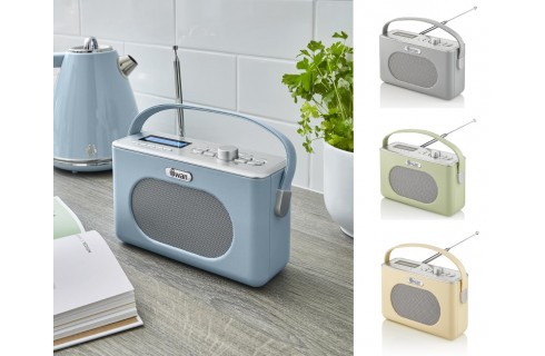 Swan Retro DAB+/DAB/FM Radio with Bluetooth Connectivity